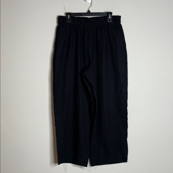 Madewell | Women’s Breezewoven Black Linen Pull On Pants Size Large NWT - Picture 2 of 8